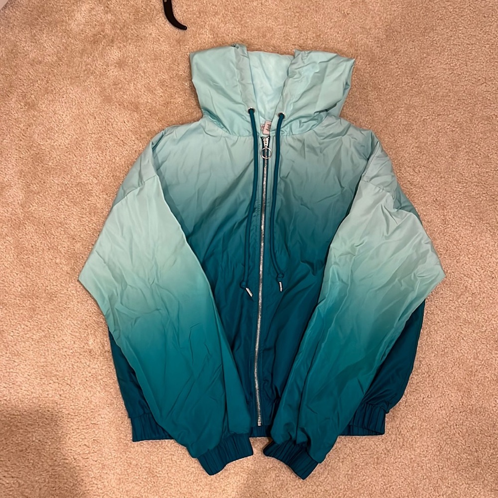 Blue raincoat
